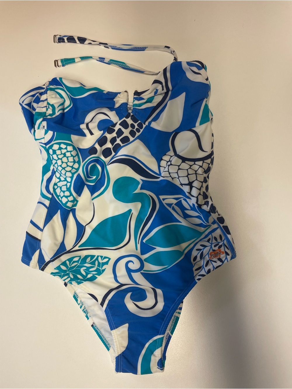 Women Blue & Teal One-Piece Swimsuit - Medium